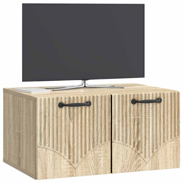 Fali TV szekrény Sonoma Tölgy 59,5 x 41 x 30 cm Szerelt Fa