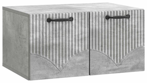 Fali TV szekrény Betonszürke 59,5 x 41 x 30 cm Szerelt Fa