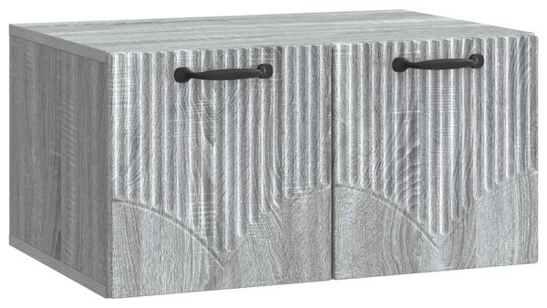 Fali TV szekrény Szürke Sonoma 59,5 x 41 x 30 cm Szerelt Fa