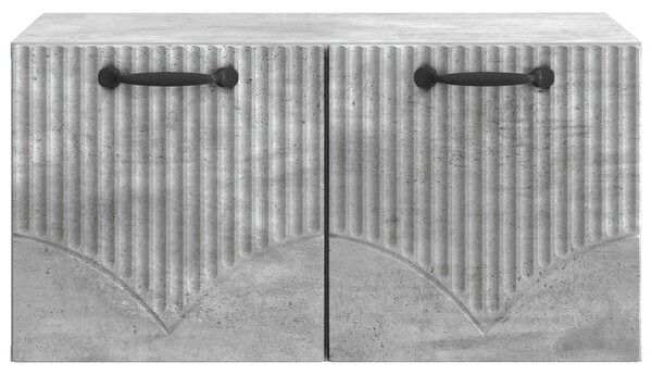Fali TV szekrény Betonszürke 59,5 x 41 x 30 cm Szerelt Fa