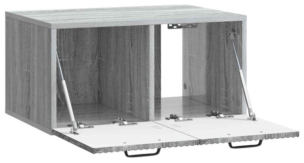 Fali TV szekrény Szürke Sonoma 59,5 x 41 x 30 cm Szerelt Fa
