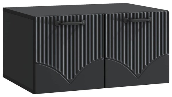 Fali TV szekrény Fekete 59,5 x 41 x 30 cm Szerelt Fa