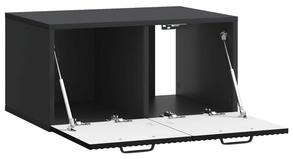 Fali TV szekrény Fekete 59,5 x 41 x 30 cm Szerelt Fa