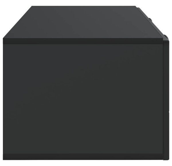 Fali TV szekrény Fekete 78,5 x 41 x 30 cm Szerelt Fa