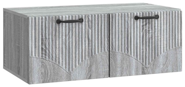 Fali TV szekrény Szürke Sonoma 78,5 x 41 x 30 cm Szerelt Fa