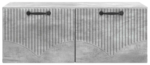 Fali TV szekrény Betonszürke 78,5 x 41 x 30 cm Szerelt Fa