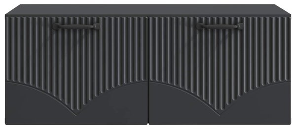 Fali TV szekrény Fekete 78,5 x 41 x 30 cm Szerelt Fa
