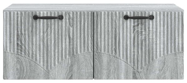 Fali TV szekrény Szürke Sonoma 78,5 x 41 x 30 cm Szerelt Fa