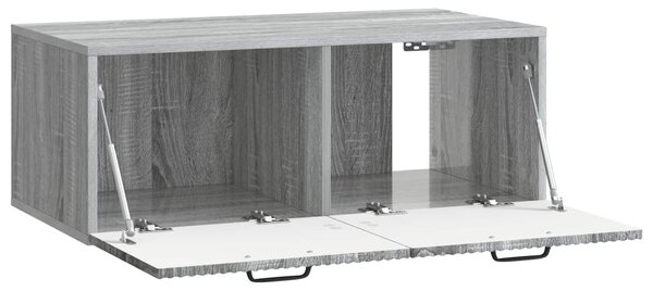 Fali TV szekrény Szürke Sonoma 78,5 x 41 x 30 cm Szerelt Fa