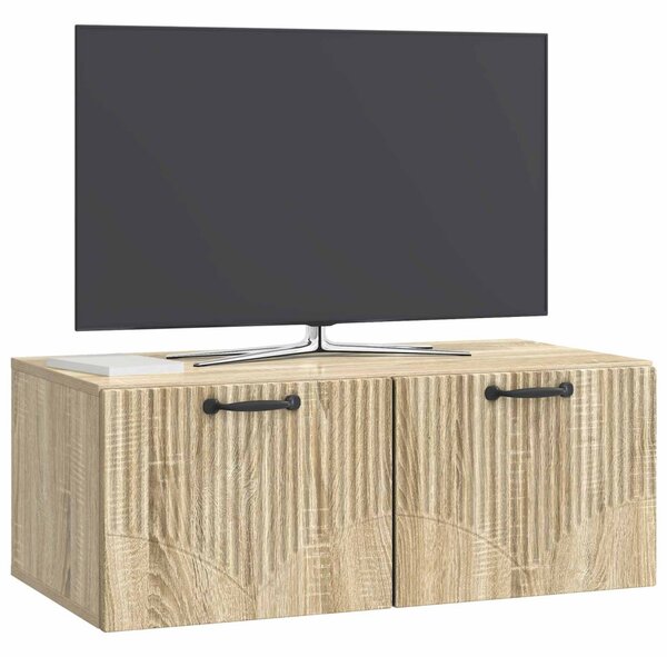 Fali TV szekrény Sonoma Tölgy 78,5 x 41 x 30 cm Szerelt Fa
