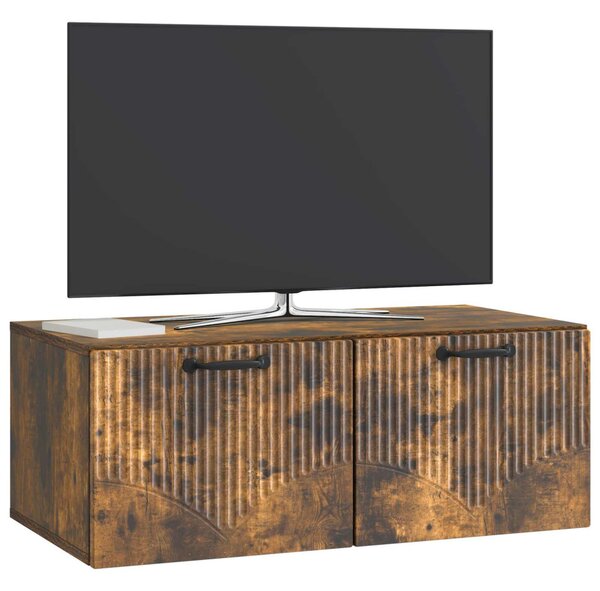 Fali TV szekrény Füstös Tölgy 78,5 x 41 x 30 cm Szerelt Fa