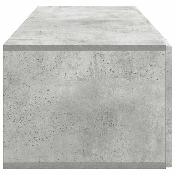 Fali TV szekrény Betonszürke 98 x 41 x 30 cm Szerelt Fa