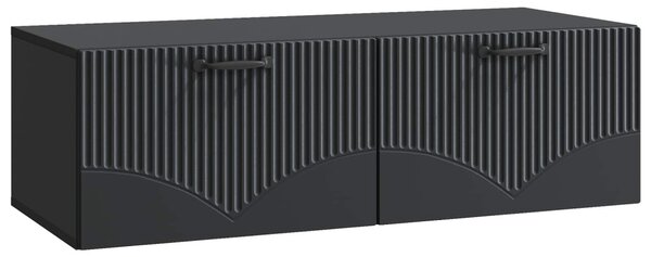Fali TV szekrény Fekete 98 x 41 x 30 cm Szerelt Fa