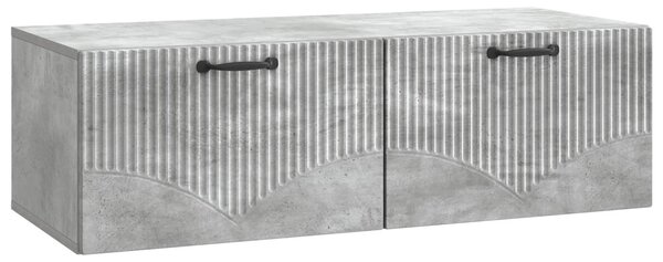 Fali TV szekrény Betonszürke 98 x 41 x 30 cm Szerelt Fa