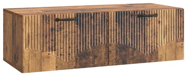 Fali TV szekrény Antik Fa 98 x 41 x 30 cm Szerelt Fa