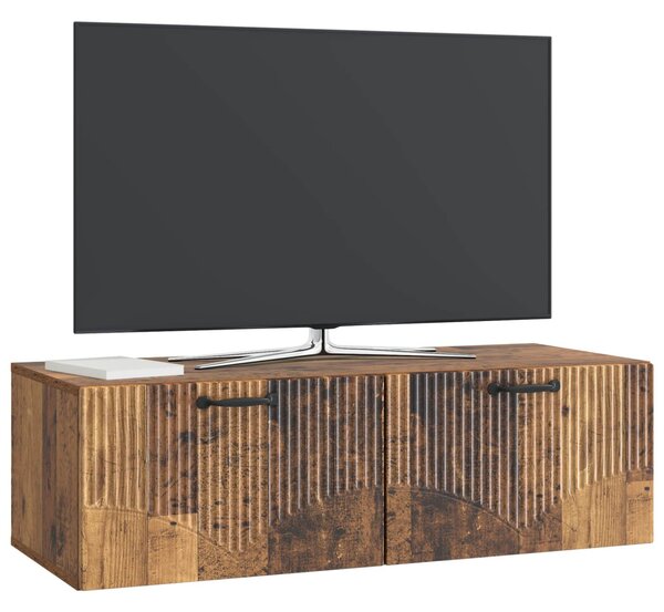 Fali TV szekrény Antik Fa 98 x 41 x 30 cm Szerelt Fa