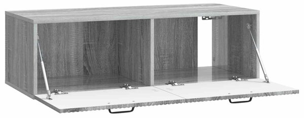 Fali TV szekrény Szürke Sonoma 98 x 41 x 30 cm Szerelt Fa