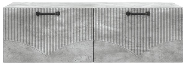 Fali TV szekrény Betonszürke 98 x 41 x 30 cm Szerelt Fa