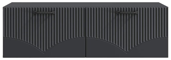Fali TV szekrény Fekete 98 x 41 x 30 cm Szerelt Fa