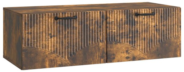 Fali TV szekrény Füstös Tölgy 98 x 41 x 30 cm Szerelt Fa