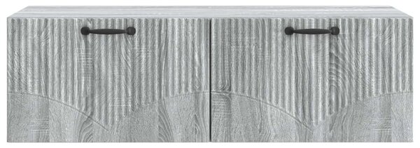 Fali TV szekrény Szürke Sonoma 98 x 41 x 30 cm Szerelt Fa