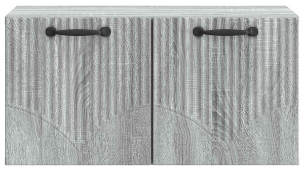 Fali TV szekrény Szürke Sonoma 59,5 x 31 x 30 cm Szerelt Fa