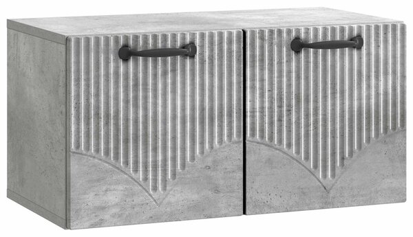 Fali TV szekrény Betonszürke 59,5 x 31 x 30 cm Szerelt Fa