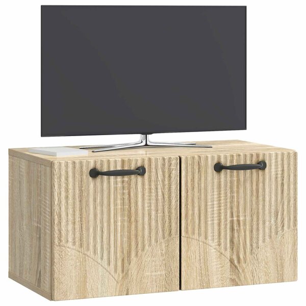 Fali TV szekrény Sonoma Tölgy 59,5 x 31 x 30 cm Szerelt Fa