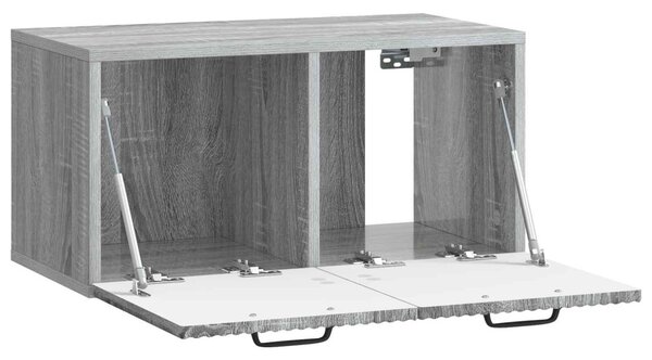 Fali TV szekrény Szürke Sonoma 59,5 x 31 x 30 cm Szerelt Fa