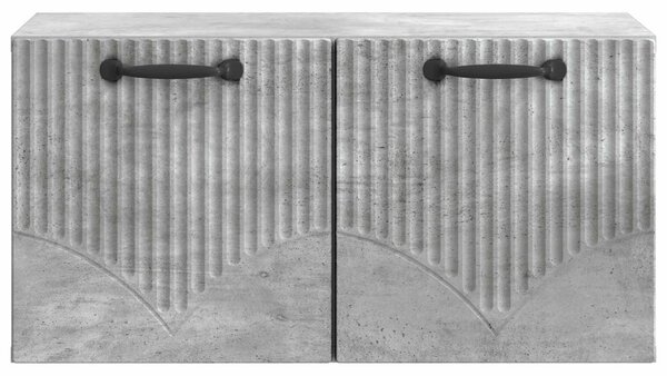 Fali TV szekrény Betonszürke 59,5 x 31 x 30 cm Szerelt Fa
