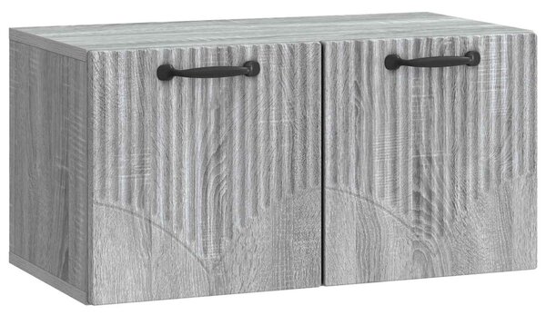 Fali TV szekrény Szürke Sonoma 59,5 x 31 x 30 cm Szerelt Fa