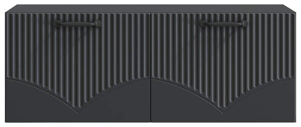 Fali TV szekrény Fekete 78,5 x 31 x 30 cm Szerelt Fa