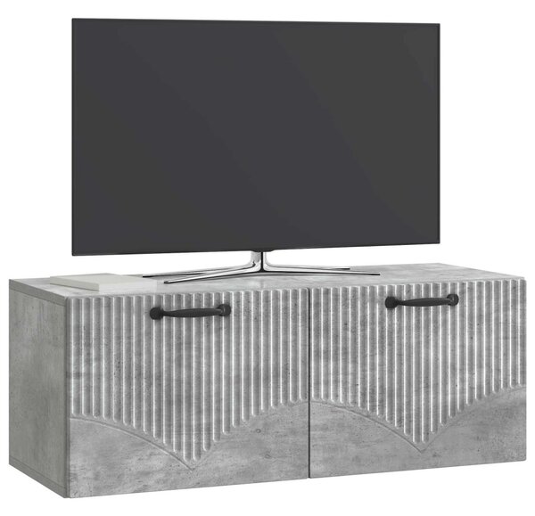 Fali TV szekrény Betonszürke 78,5 x 31 x 30 cm Szerelt Fa