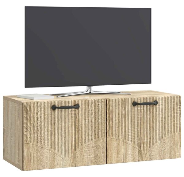 Fali TV szekrény Sonoma Tölgy 78,5 x 31 x 30 cm Szerelt Fa