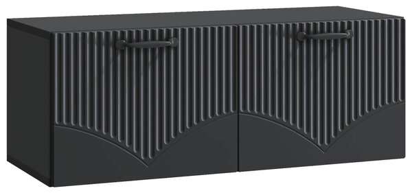 Fali TV szekrény Fekete 78,5 x 31 x 30 cm Szerelt Fa