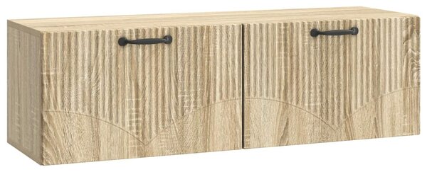 Fali TV szekrény Sonoma Tölgy 98 x 31 x 30 cm Szerelt Fa