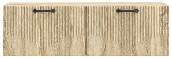 Fali TV szekrény Sonoma Tölgy 98 x 31 x 30 cm Szerelt Fa