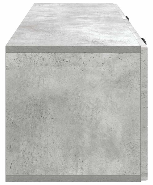 Fali TV szekrény Betonszürke 98 x 31 x 30 cm Szerelt Fa