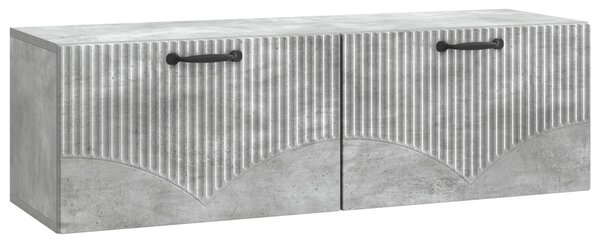 Fali TV szekrény Betonszürke 98 x 31 x 30 cm Szerelt Fa