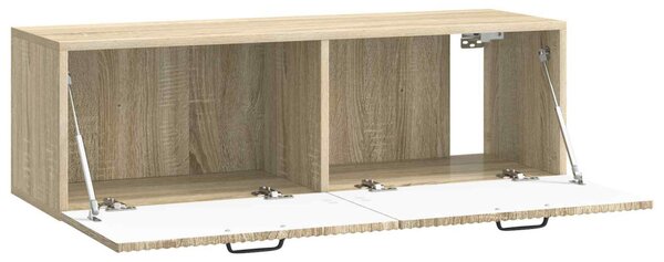 Fali TV szekrény Sonoma Tölgy 98 x 31 x 30 cm Szerelt Fa