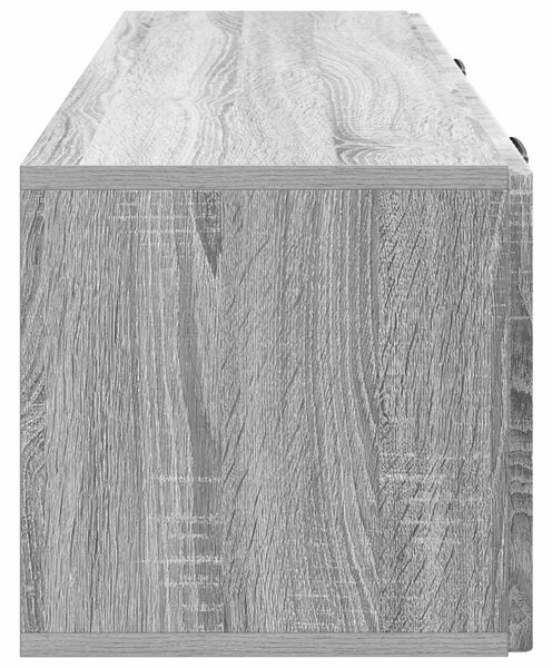 Fali TV szekrény Szürke Sonoma 98 x 31 x 30 cm Szerelt Fa
