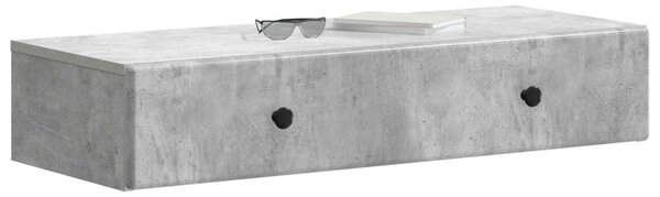 Fali oldaltábla Betonszürke 87,5 x 34,5 x 17 cm Szerelt Fa