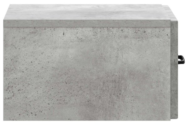 Fali éjjeli szekrény Betonszürke 34,5 x 33 x 20 cm Szerelt Fa