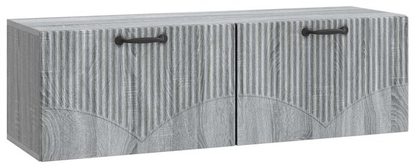 Fali TV szekrény Szürke Sonoma 98 x 31 x 30 cm Szerelt Fa