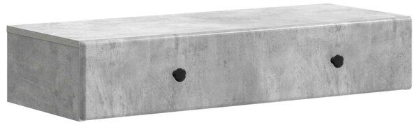 Fali oldaltábla Betonszürke 87,5 x 34,5 x 17 cm Szerelt Fa