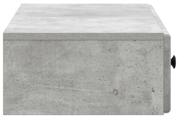 Fali oldaltábla Betonszürke 87,5 x 34,5 x 17 cm Szerelt Fa