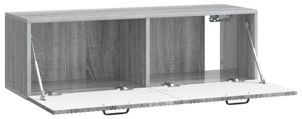 Fali TV szekrény Szürke Sonoma 98 x 31 x 30 cm Szerelt Fa