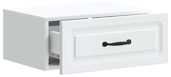 Fali éjjeli szekrény 2 pcs Fehér 49 x 34,5 x 20 cm Szerelt Fa