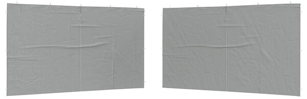 Parti sátor oldalfal 2 pcs Világosszürke 400 x 195 cm