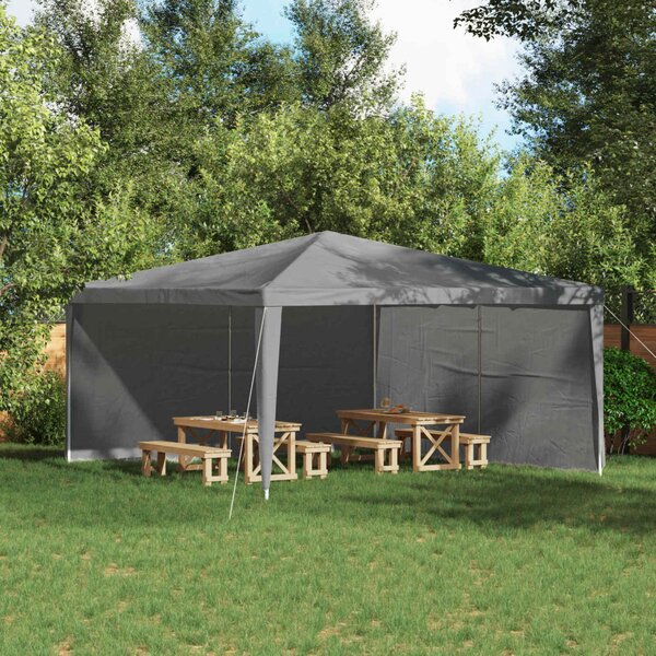 Parti sátor oldalfal 2 pcs Világosszürke 400 x 195 cm